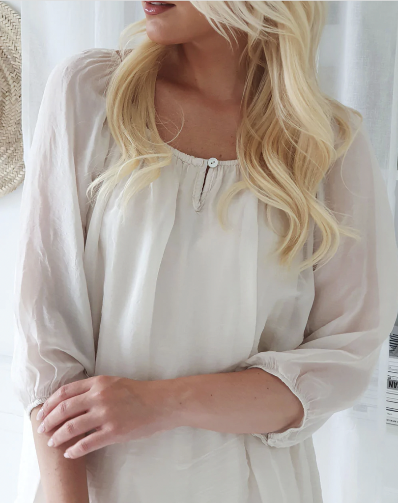 BYPIAS - Blouse Beige Sky