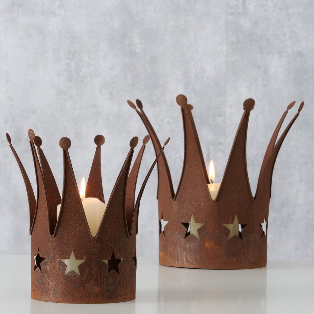 Lanterne Rouille Couronne