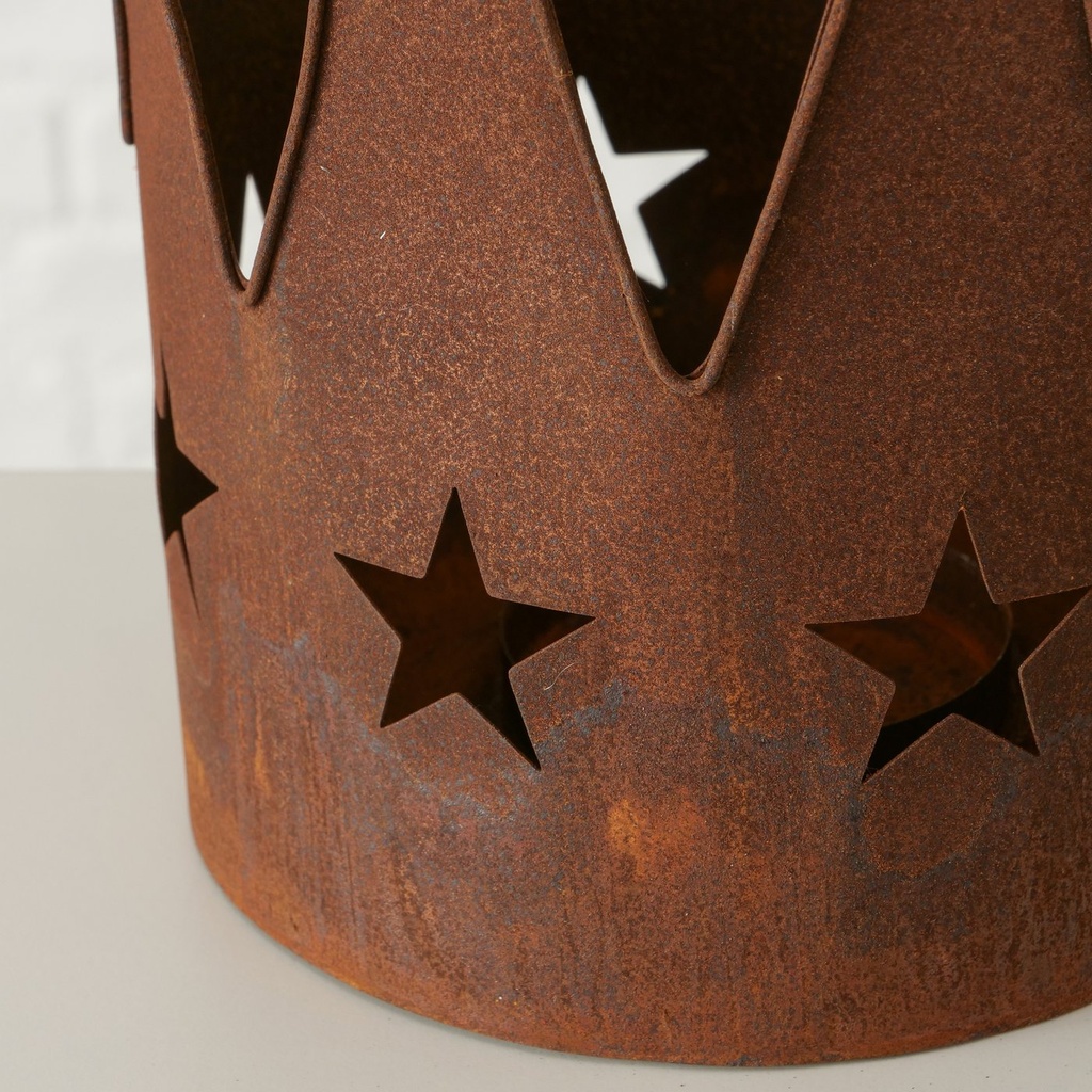 Lanterne Rouille Couronne