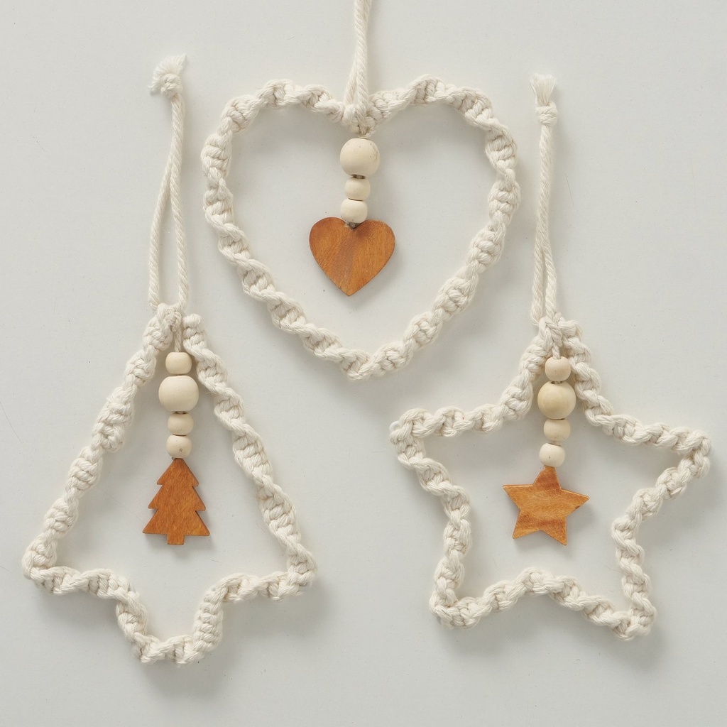 Déco Sapin de Noël - Macramé Elva