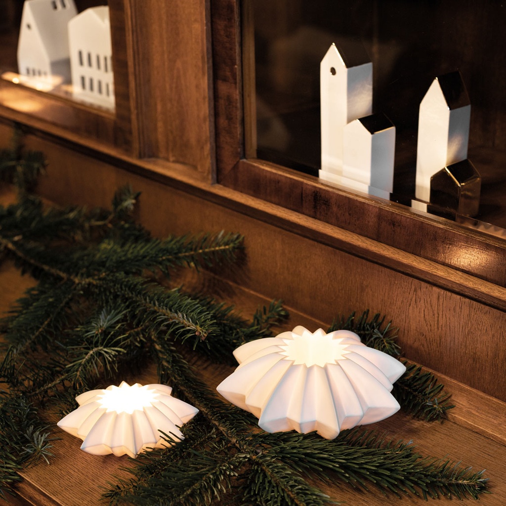 Vase Photophore en Porcelaine -  Mini Flocon