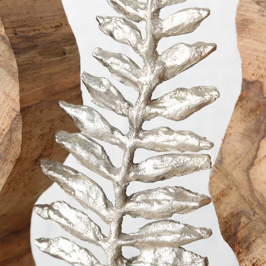 Décoration à Poser - Feuille sur Socle Bois