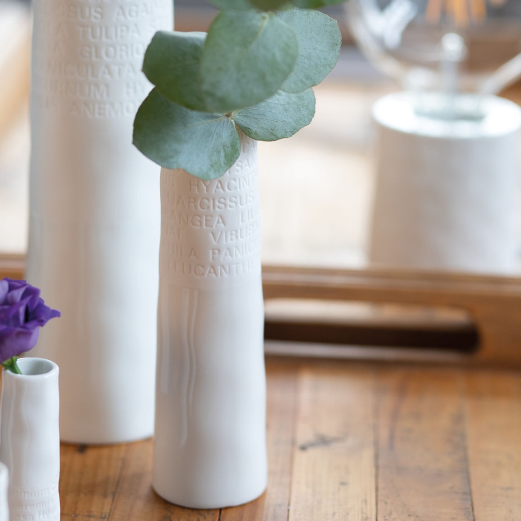 Vase en Porcelaine - Mots en Fleurs