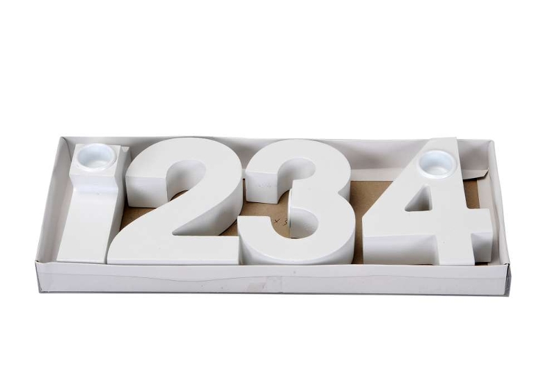 Bougeoir - Chiffre Calendrier de l'Avent