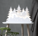 Décoration de Noël - Forêt & Père Noël Blanc