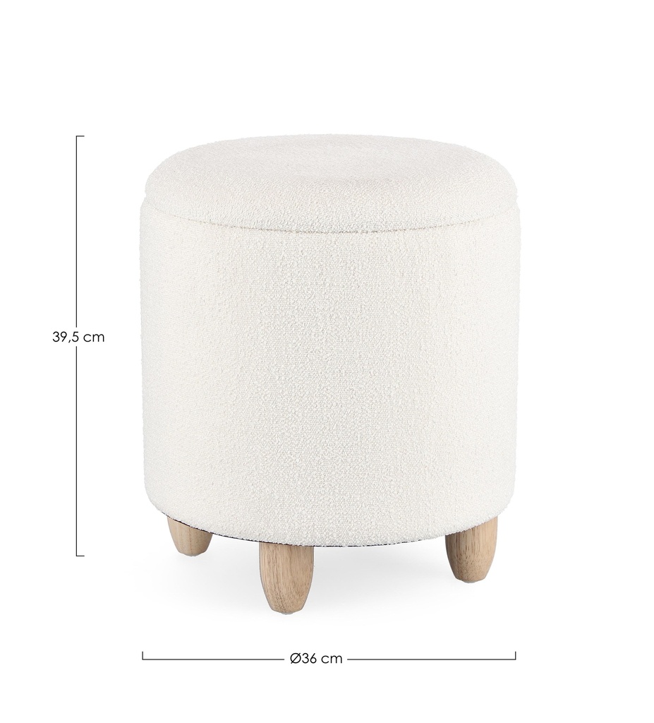 Tabouret Zahina Blanc