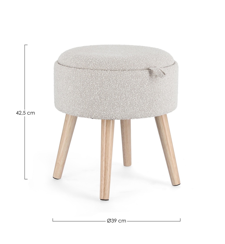 Tabouret Troya gris