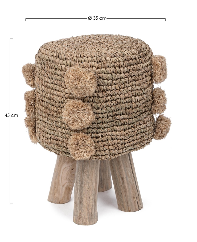 Pouf avec pompon