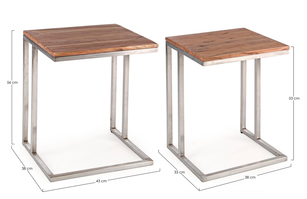 Set de 2 tables d'appoint Cuba