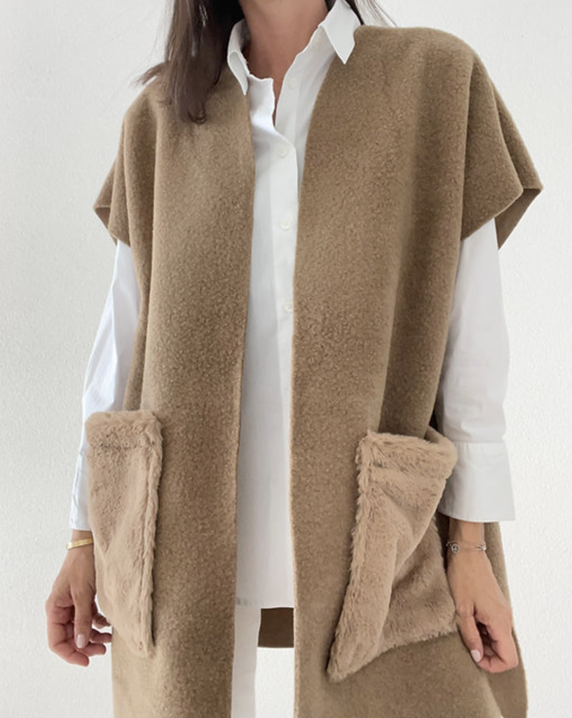 MANIDOU - Veste-Gilet Eskimo (camel)