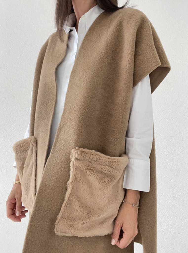 MANIDOU - Veste-Gilet Eskimo (camel)