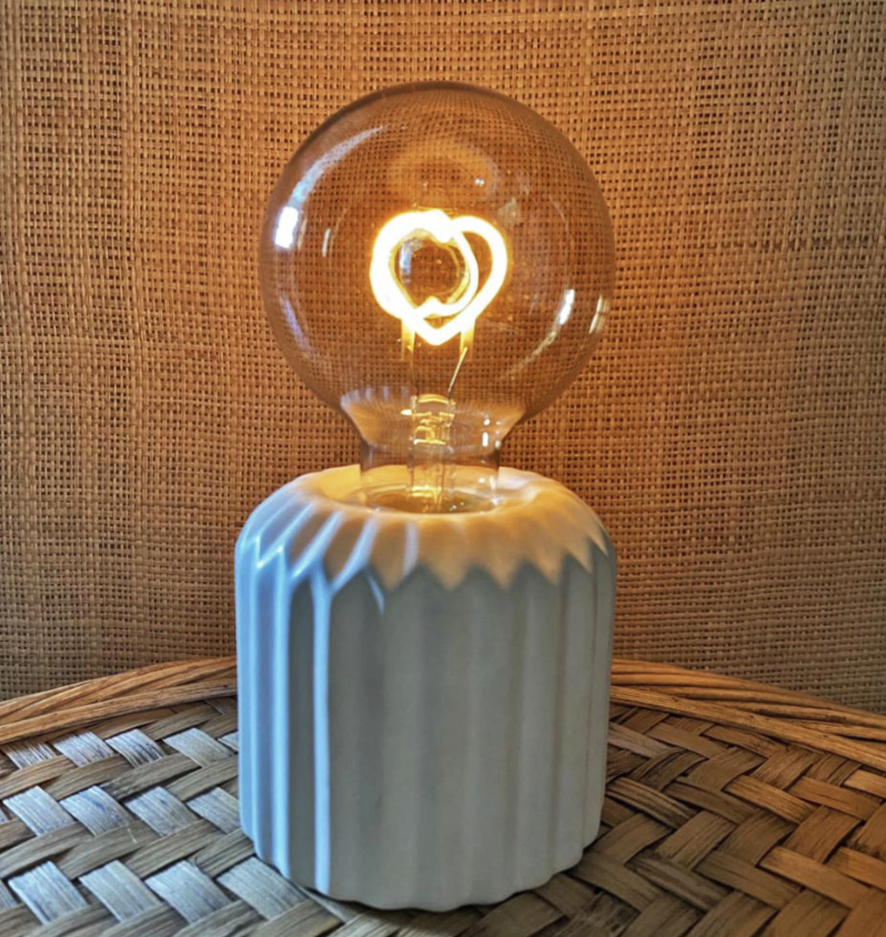 Lampe en Céramique - Ampoule Coeur