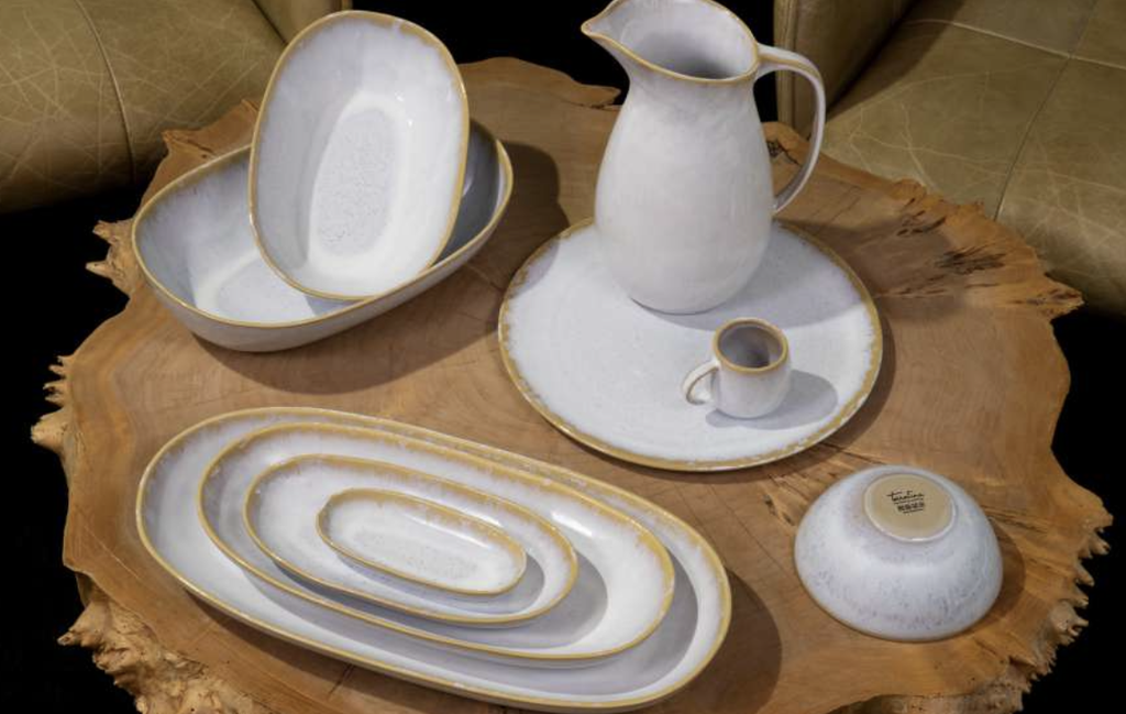 Assiettes en céramique Blanc - Grandes (4 pces)