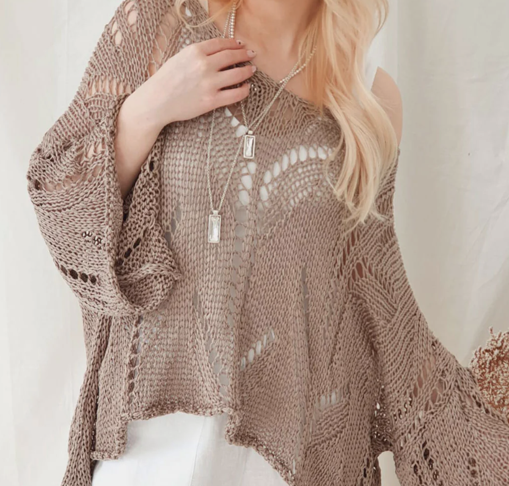 BYPIAS - Pull Tricot Boho Dream (khaki)