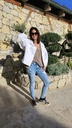 BYPIAS - Jacket Boho Stud Jeans (white)