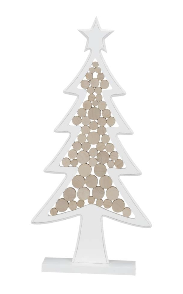 Décoration de Noël - Sapin en Bois Blanc