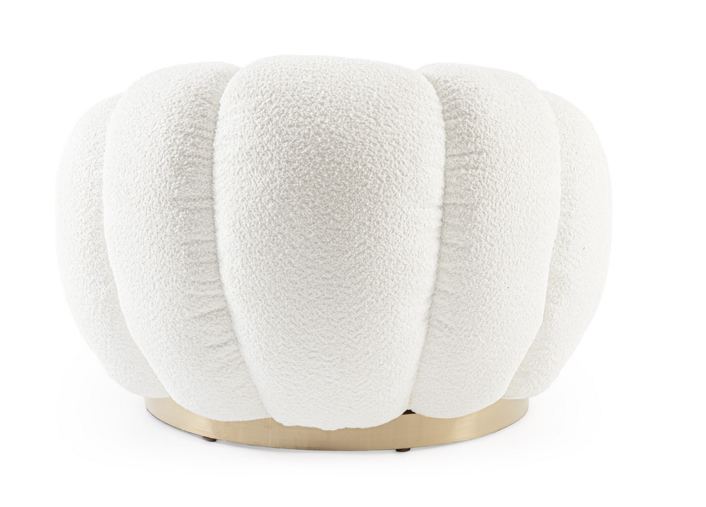 Fauteuil Bouclette Blanc - Florel