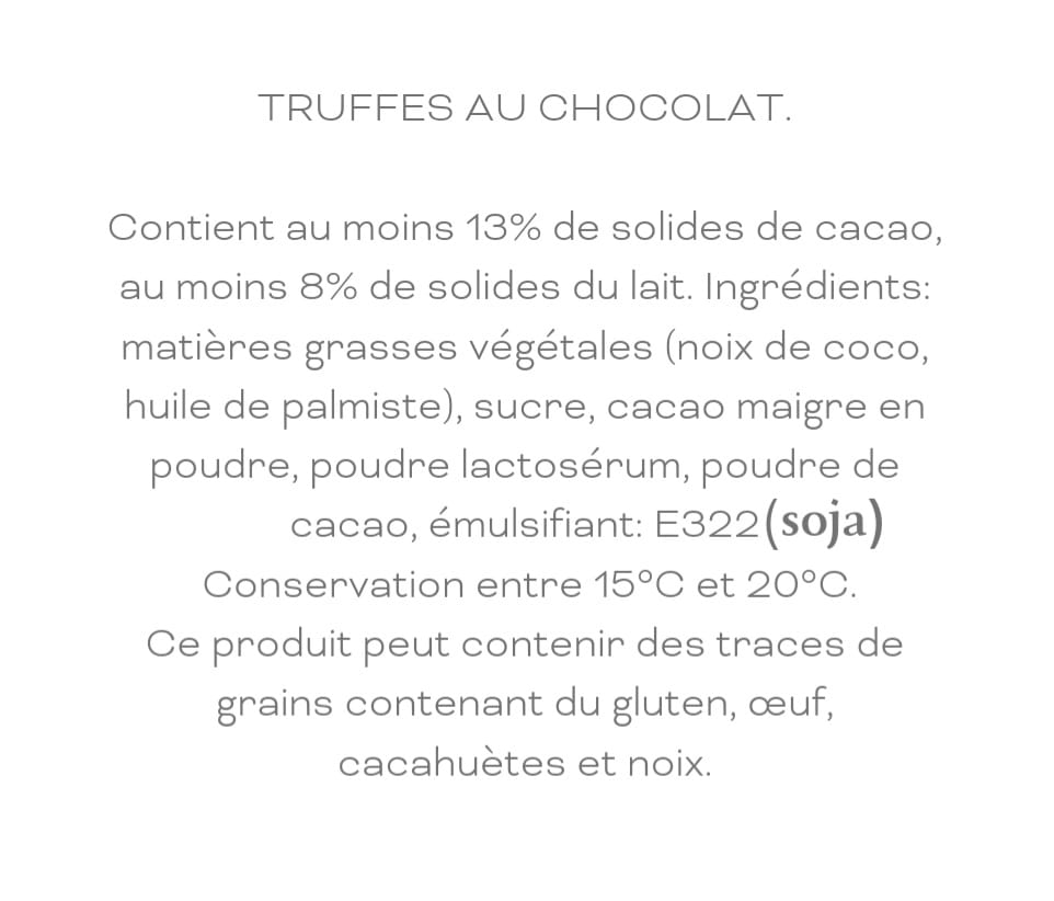 Chocolat - Truffe Pure & Simple (blanc)