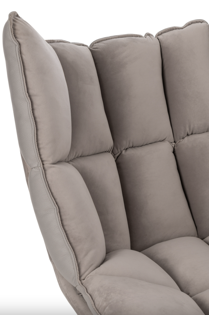 Fauteuil en Cuir Gris - Relax