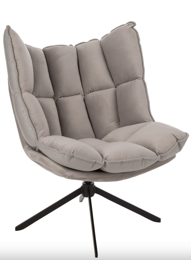 Fauteuil en Cuir Gris - Relax