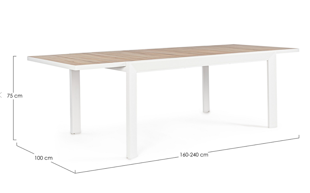 Table en Aluminium - Belmar (blanc)