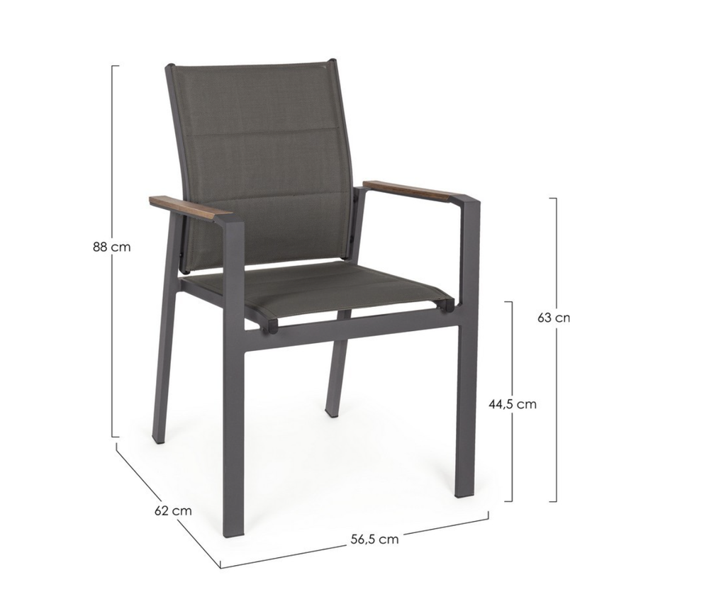 Chaise en Aluminium - Kubik (anthracite)