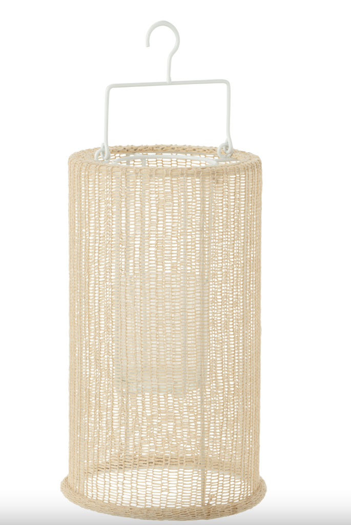 Lanterne en Métal - Cylindre (beige)