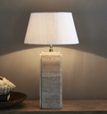 Abat-Jour en lin blanc 30x17