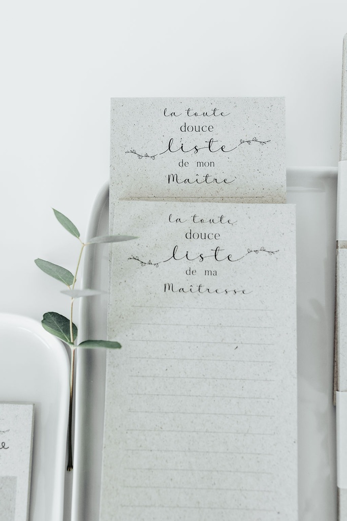 Liste - Maîtresse / Maman / Journée