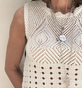 BYPIAS - Top Adriel Crochet (off white)