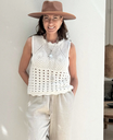 BYPIAS - Top Adriel Crochet (off white)