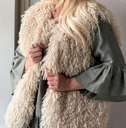 BYPIAS - Gilet Furry (off white)