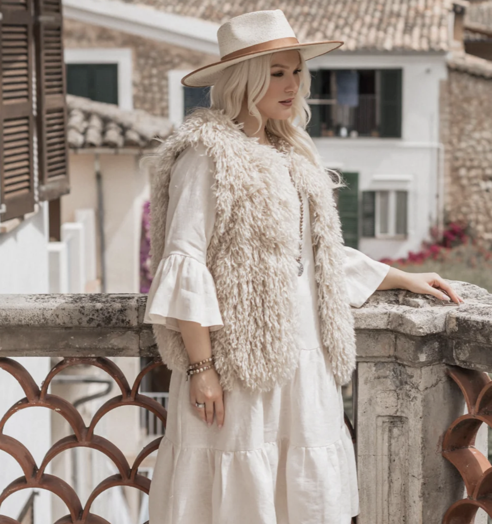 BYPIAS - Gilet Furry (off white)