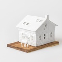 Maison & Renne en Porcelaine - Photophore