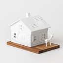 Maison & Renne en Porcelaine - Photophore