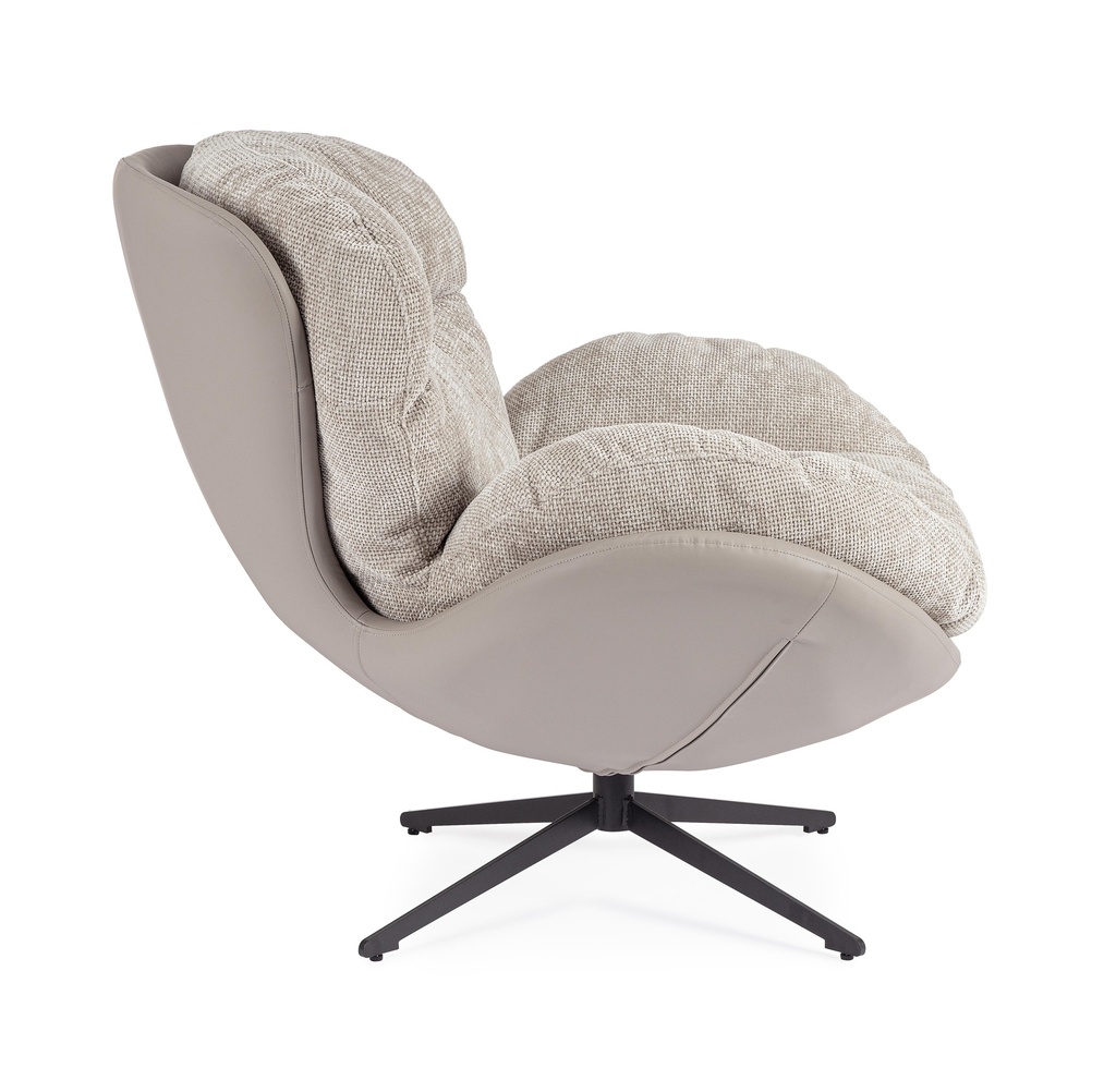 Fauteuil - Adinda (gris foncé-taupe)