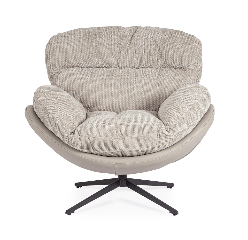 Fauteuil - Adinda (gris foncé-taupe)
