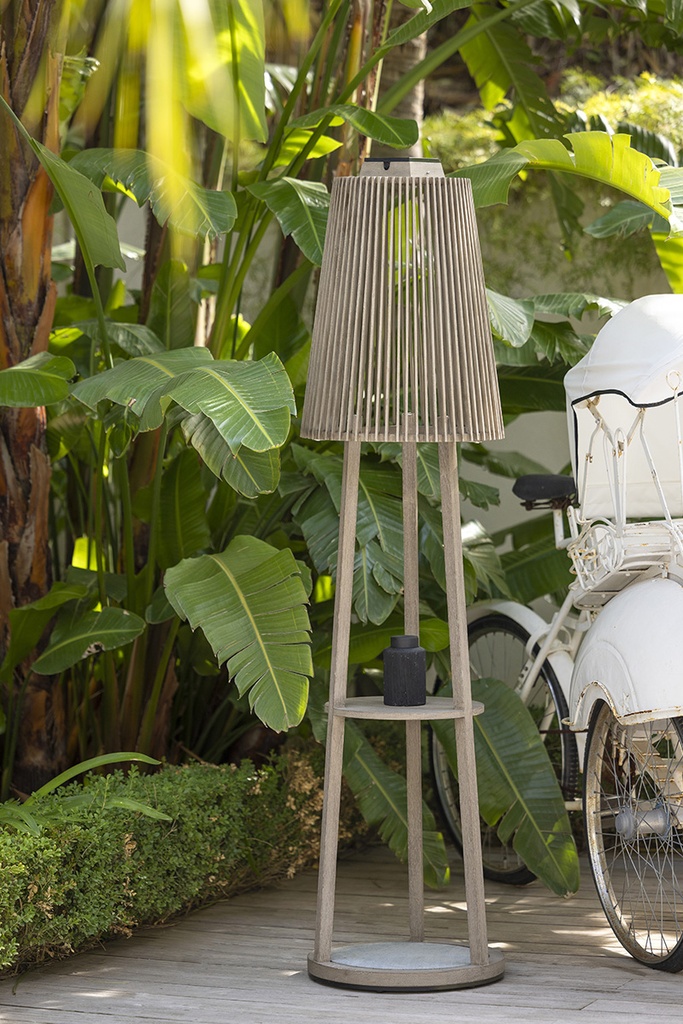 Lampe Solaire + Base en Pierre - Tecka