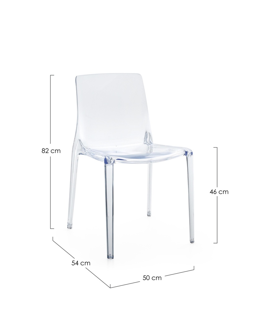 Chaise Adèle - Transparente