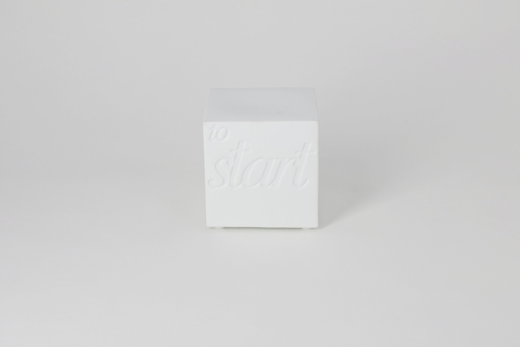 Cube en Porcelaine LED - Time to Start 