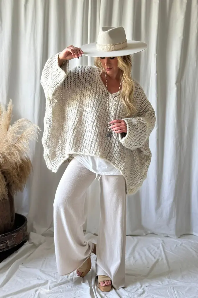 BYPIAS - Pull Boho Romance (beige)