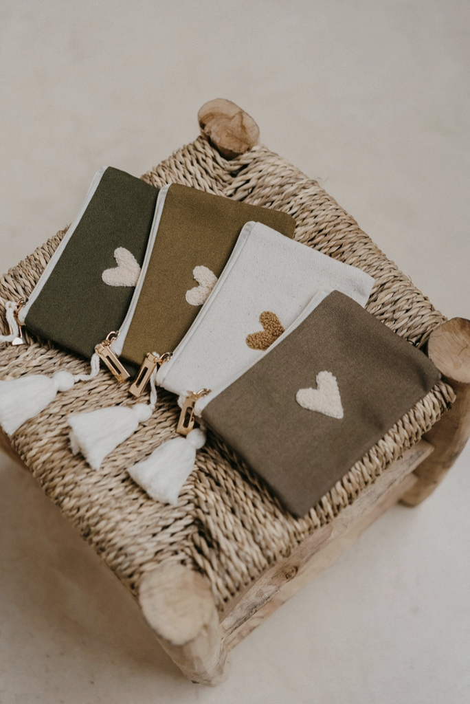 Porte-Monnaie Coeur - Olive