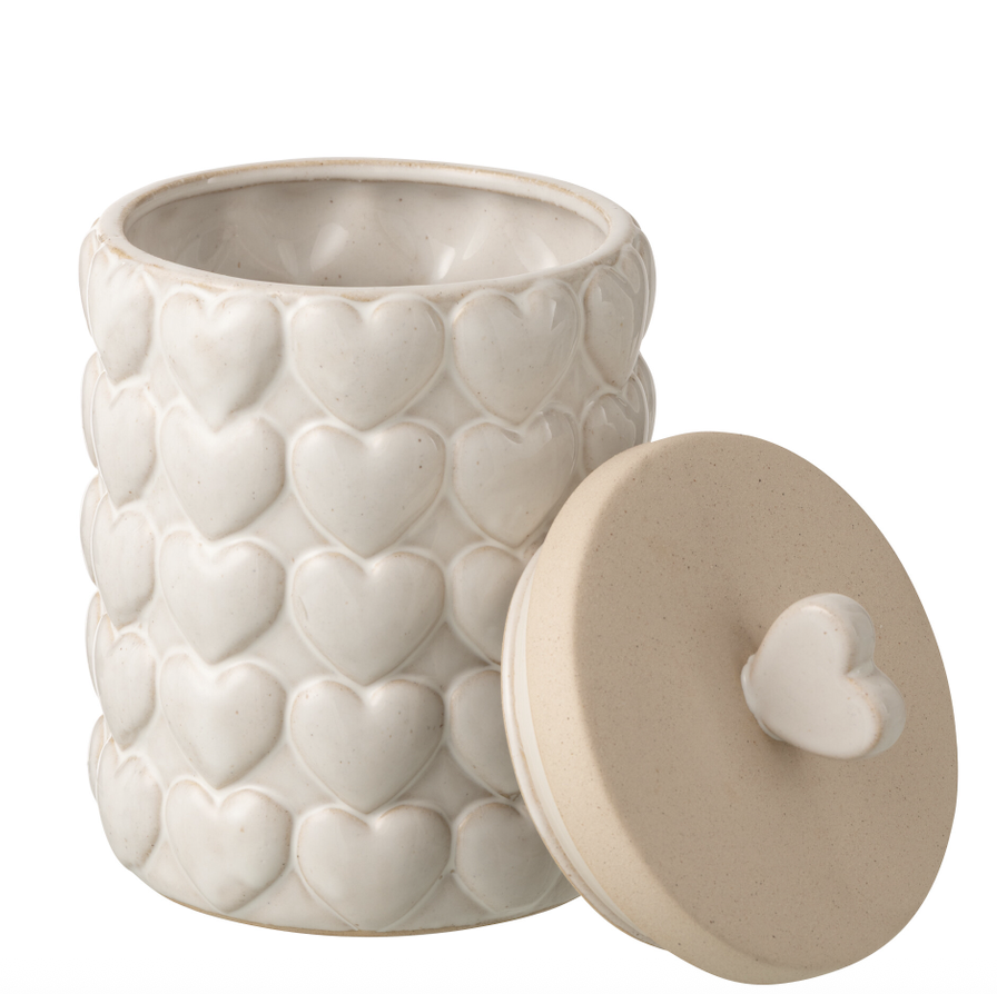 Pot à Provisions en Céramique - Coeur
