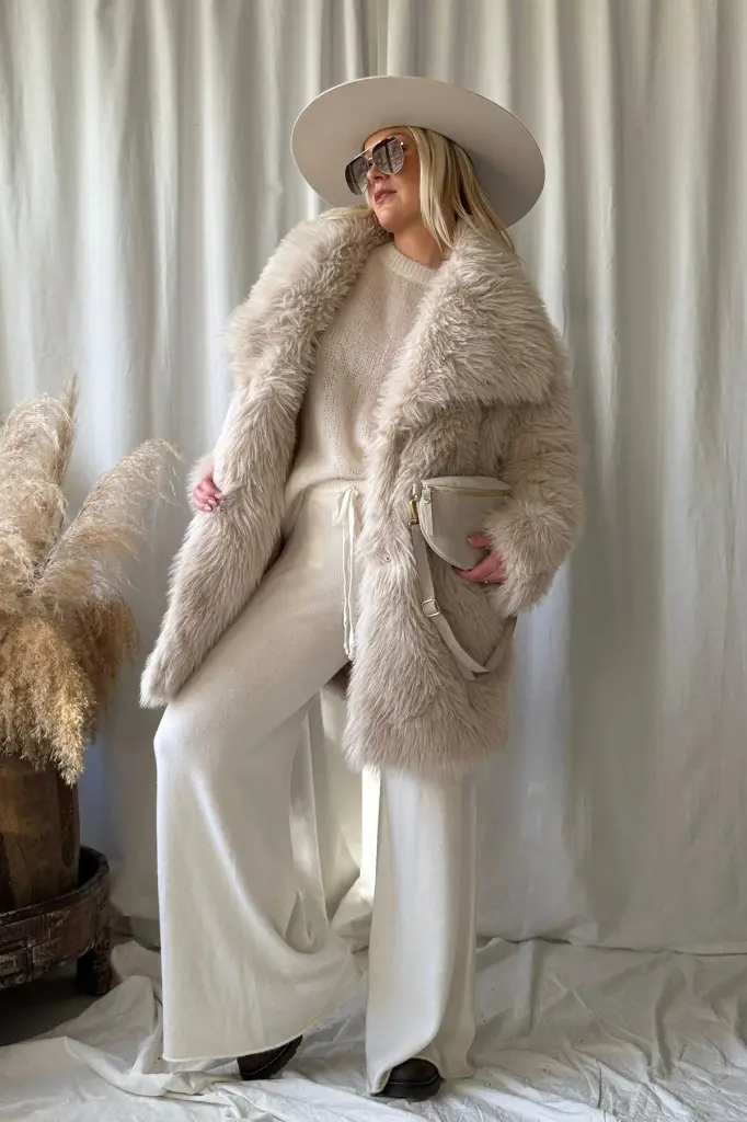 Bypias - Veste Midi Fausse Fourrure - Hali