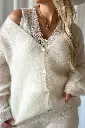 BYPIAS - Cardigan Coziness (off white)
