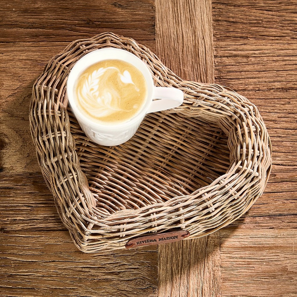 Plateau Coeur - Rotin