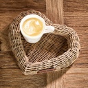 Plateau Coeur - Rotin