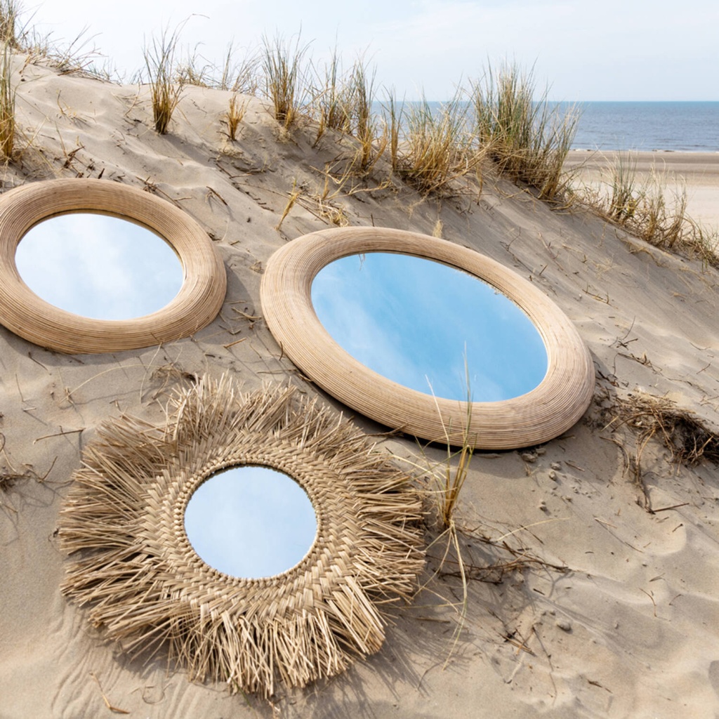 Miroir en Rotin - Piedre