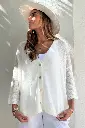 BYPIAS - Cardigan Isadora(white)