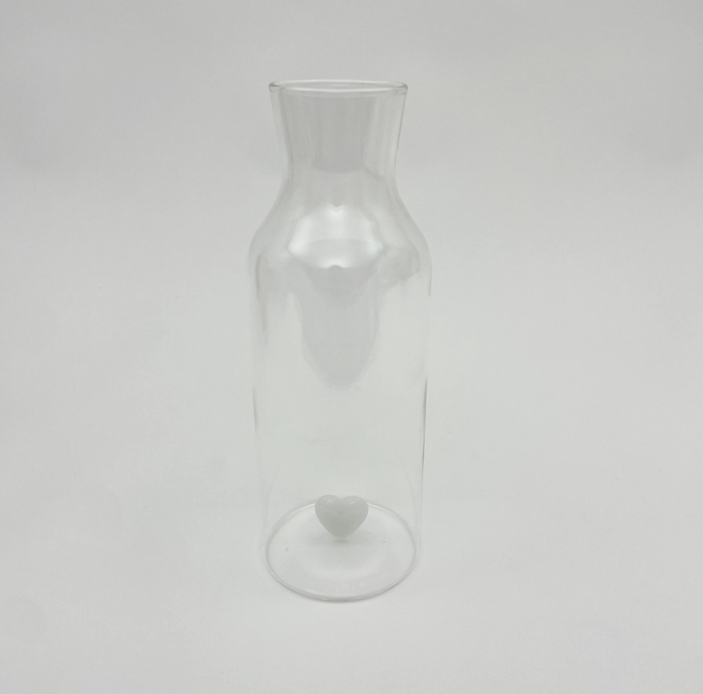 Carafe à Eau - Coeur Blanc
